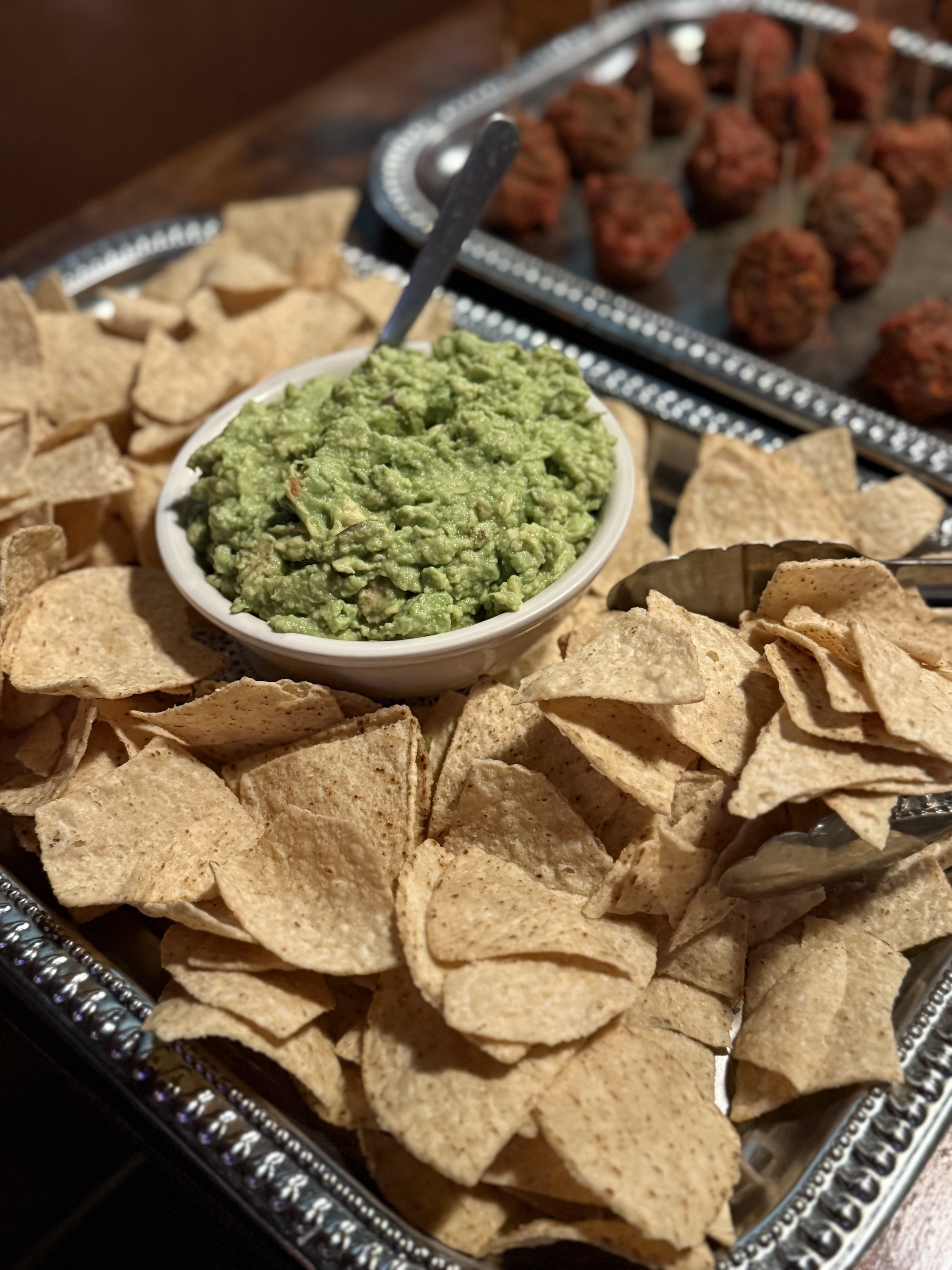Chips & guac catering platter at Breadsoda