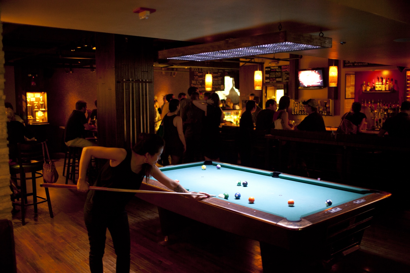 People playing pool at Breadsoda